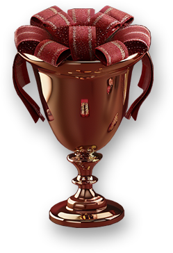 Golden winner's trophy