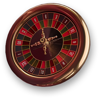 Gold and red prize wheel